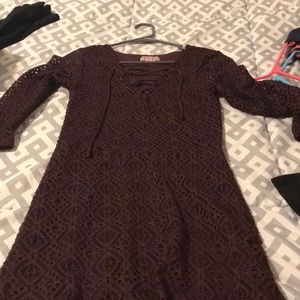 Quarter sleeve dress